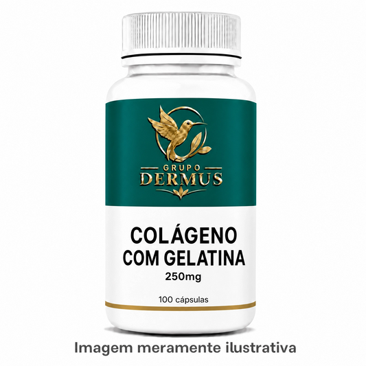 Colágeno com Gelatina 250mg 100 cápsulas